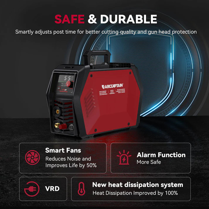 ARCCAPTAIN Plasma Cutter 55A Pilot Arc Air Plasma Cutting Machine Dual Voltage