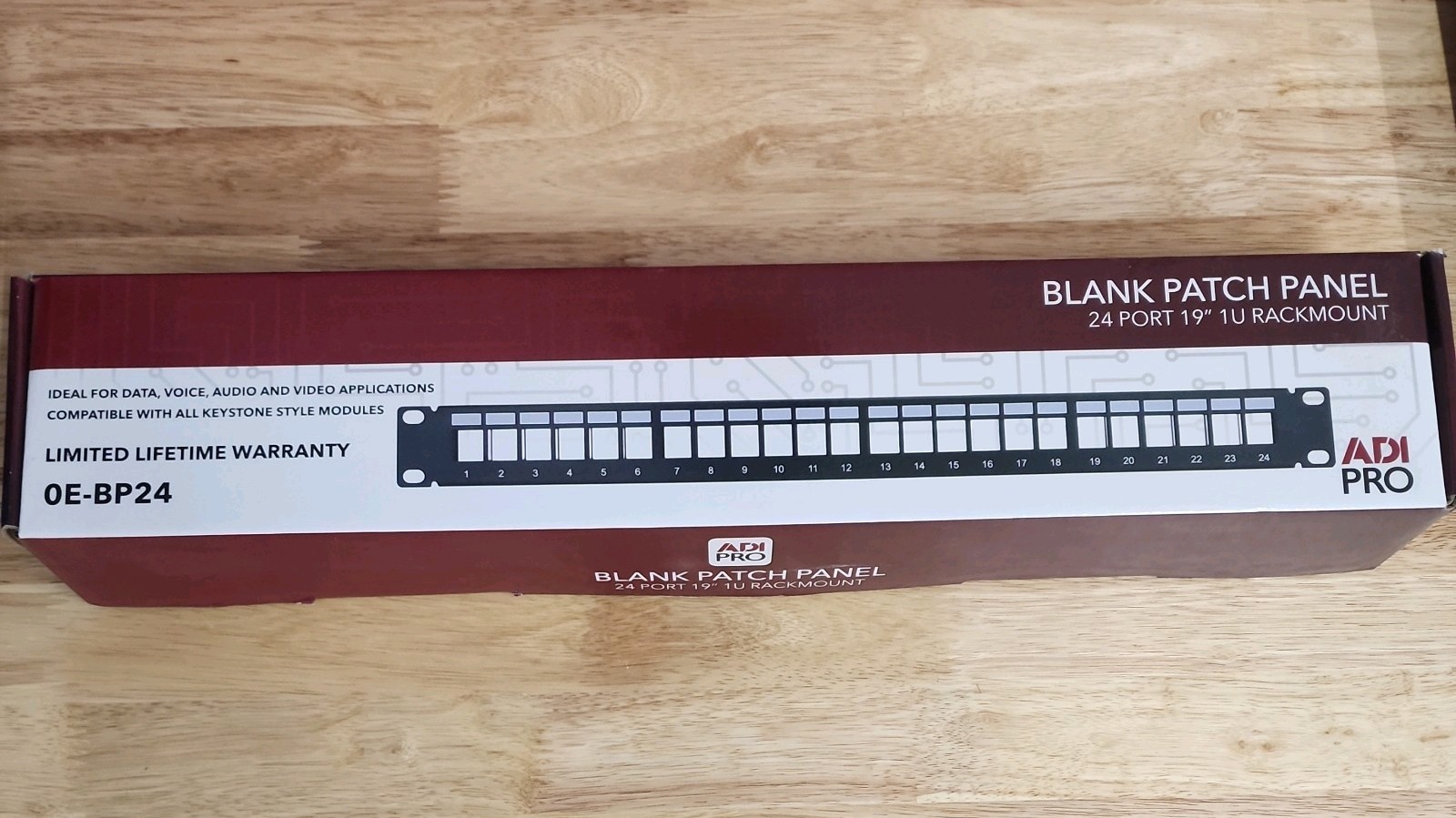 ADI PRO 0E-BP24 Patch Panel 24-Port Blank