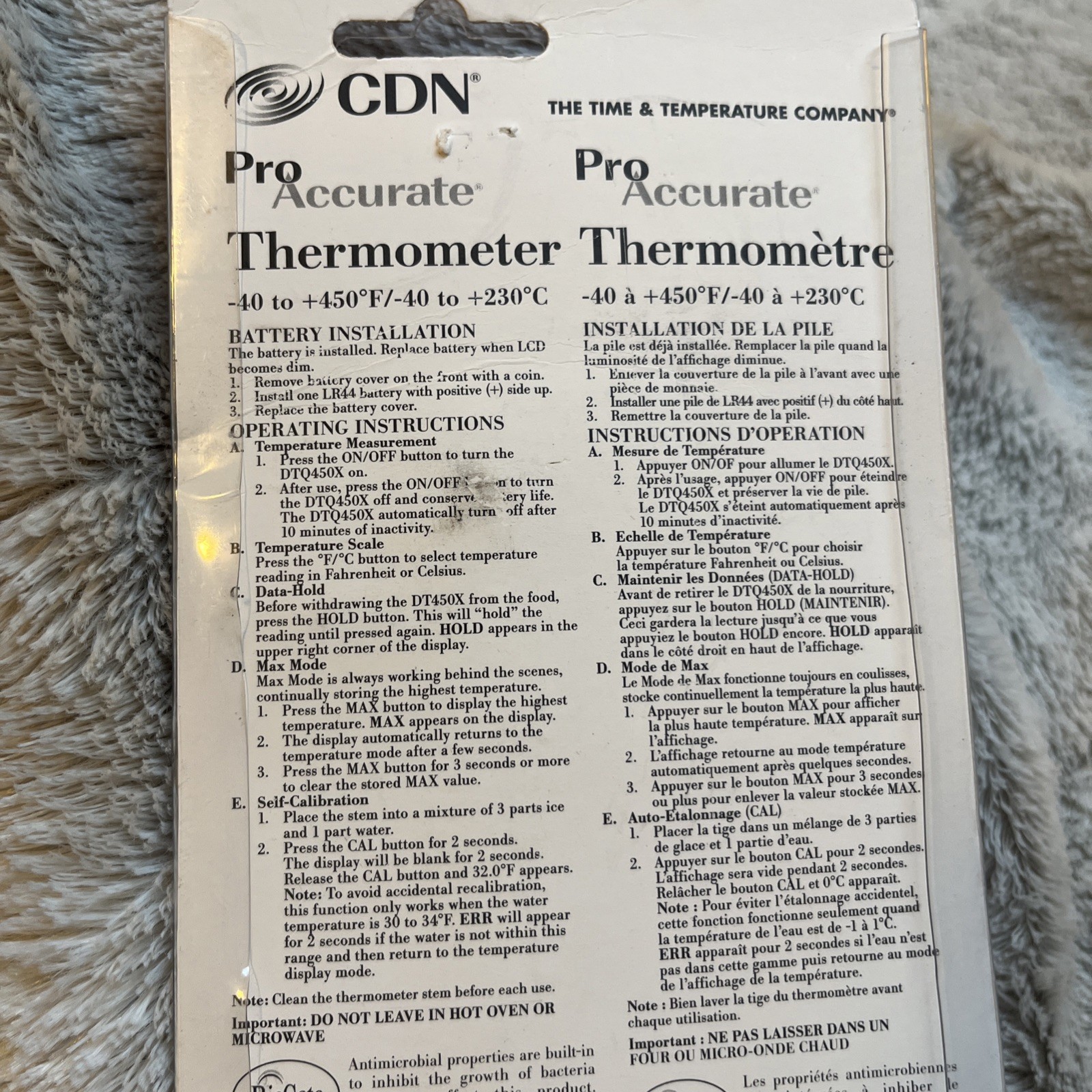 CDN Pro accurate Thermometer Thin Tip Model DTQ450X Perfect For Thin Cuts
