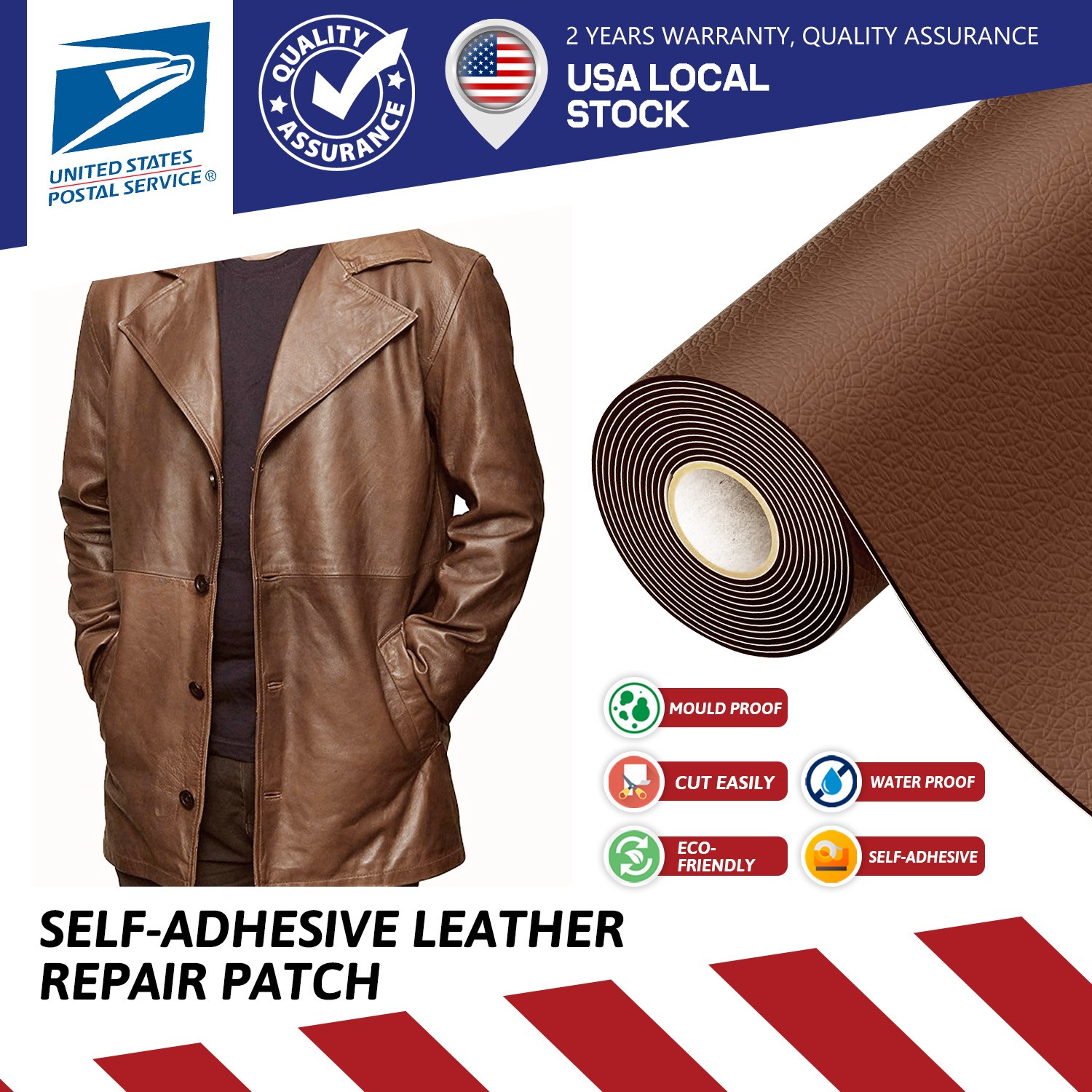Self Adhesive Leather Repair Patch Tape For Car Seats Couch Sofa Furniture Bags