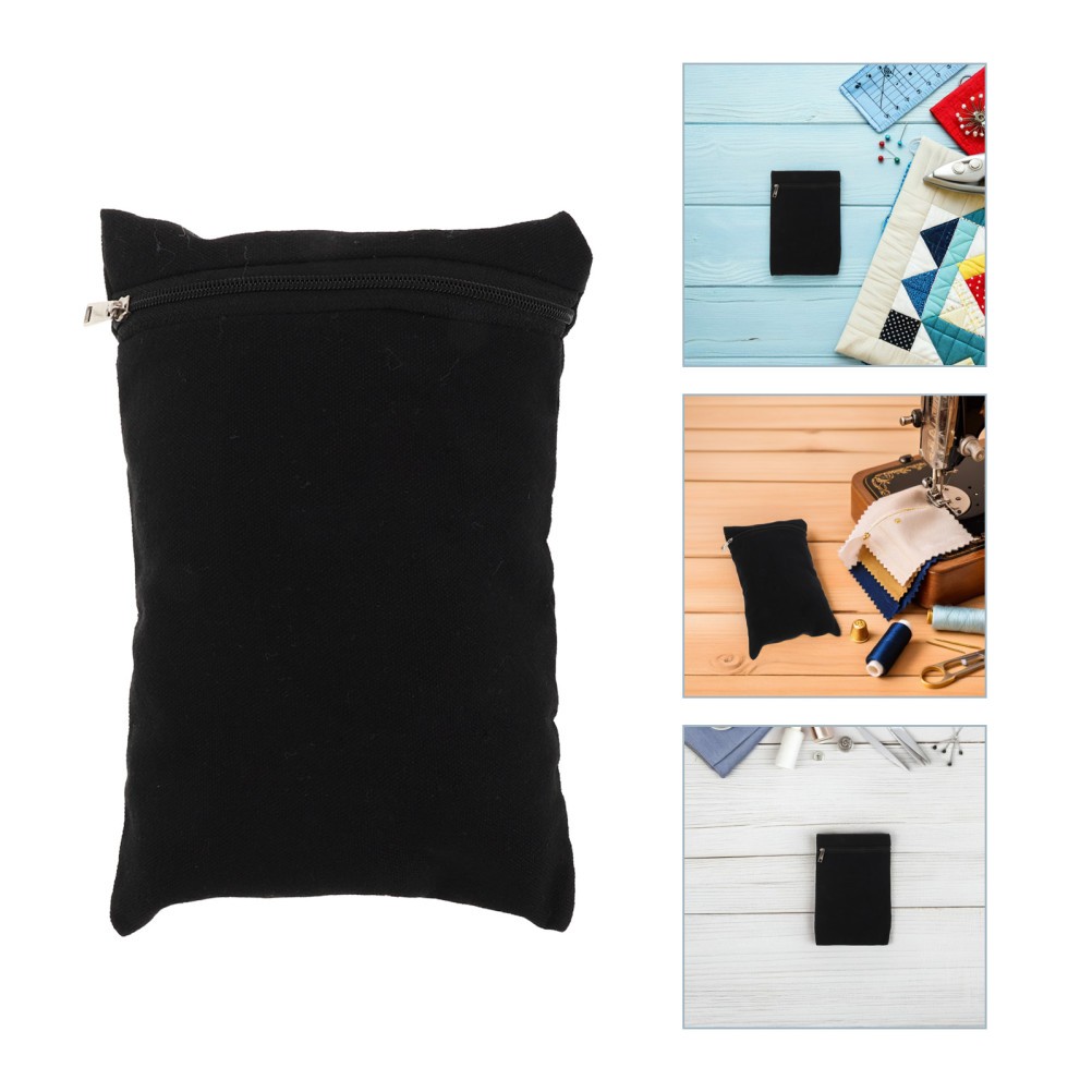 2Pcs Black Zipper Pocket Pouch for Clothing Sew in Concealed Wallet Pocket