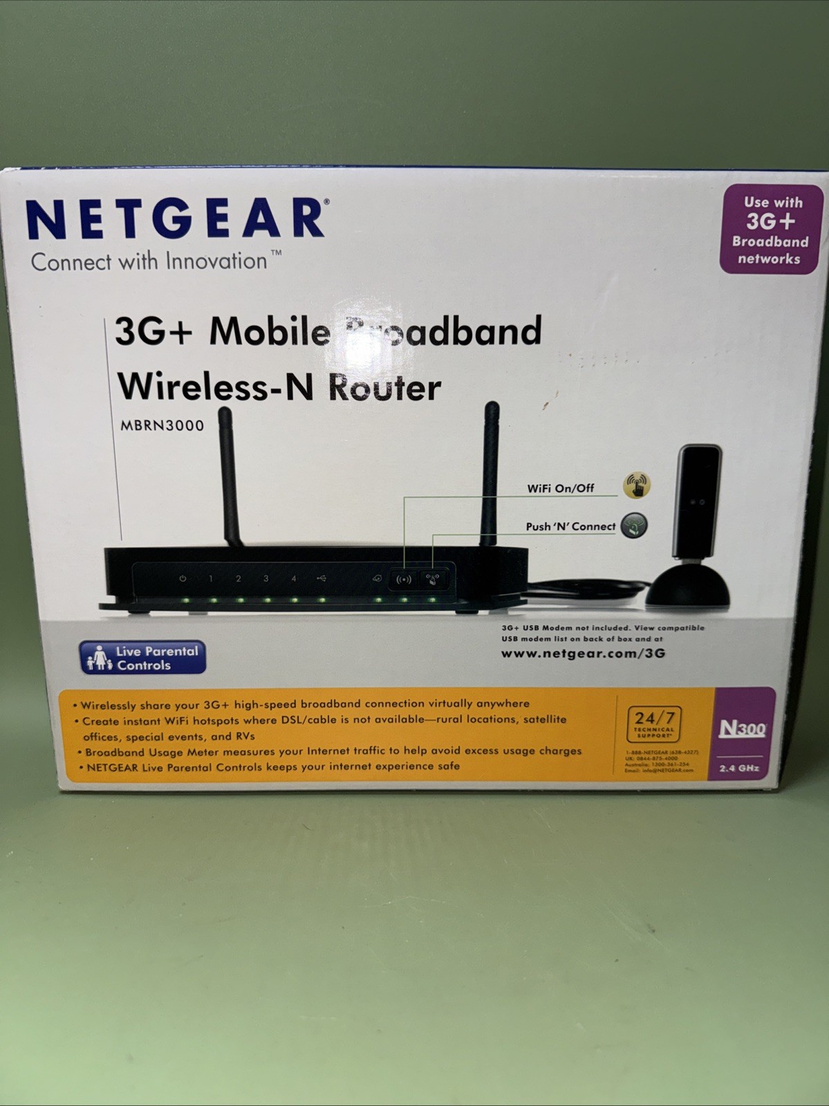 NETGEAR N300 3G +Mobile Broadband Wireless-N Router MBRN3000