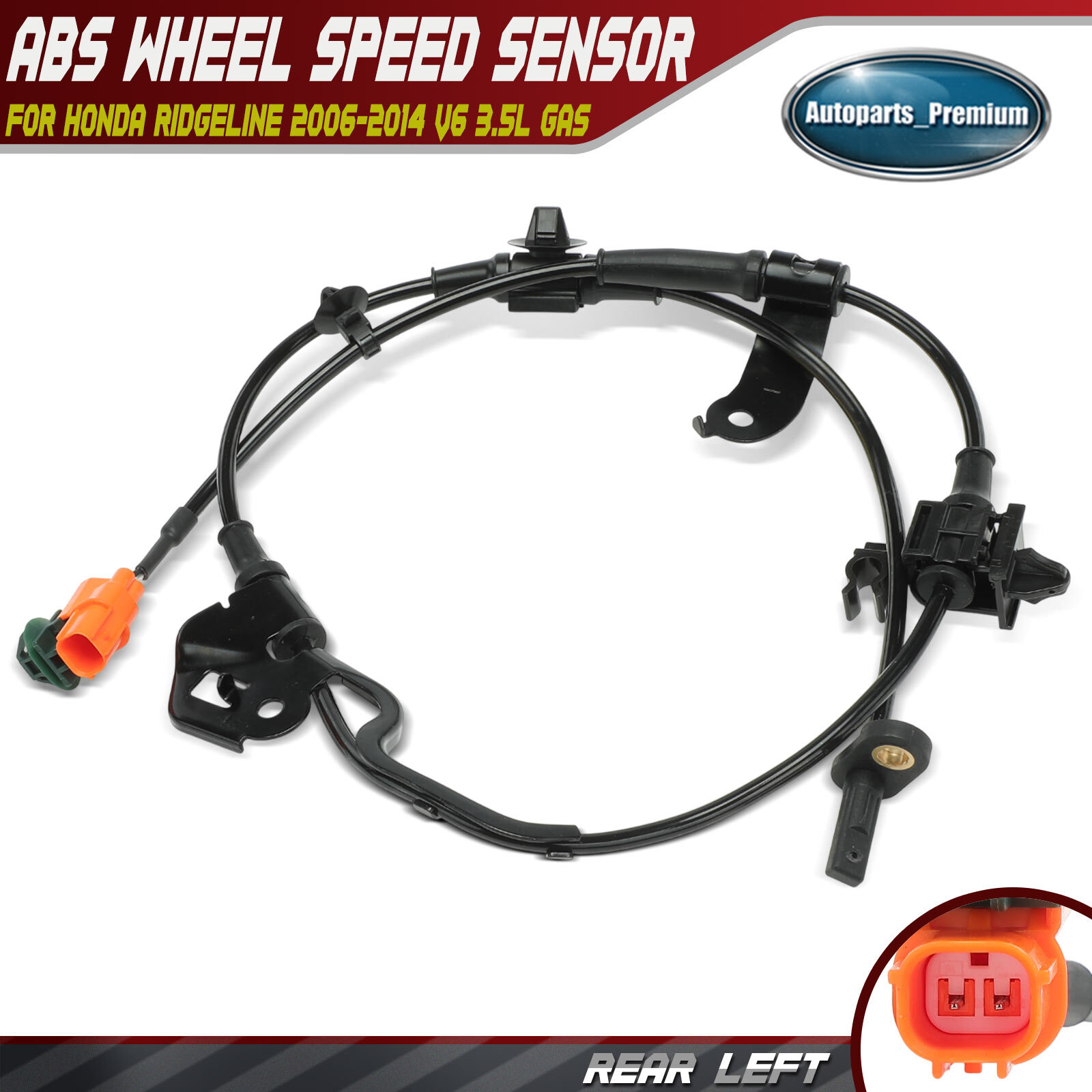 Rear Left ABS Wheel Speed Sensor for Honda Ridgeline 2006 2007-2014 V6 3.5L GAS