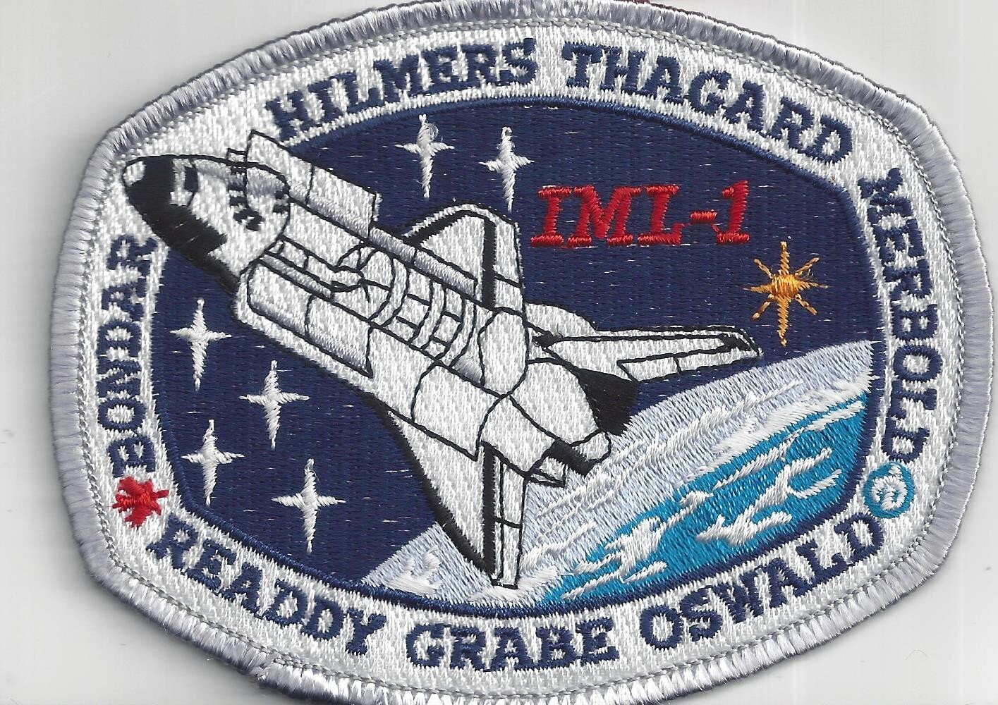 PATCH NASA SPACE SHUTTLE   DISCOVERY  STS-48 3 1/2"  1992 IML-1            JP-1