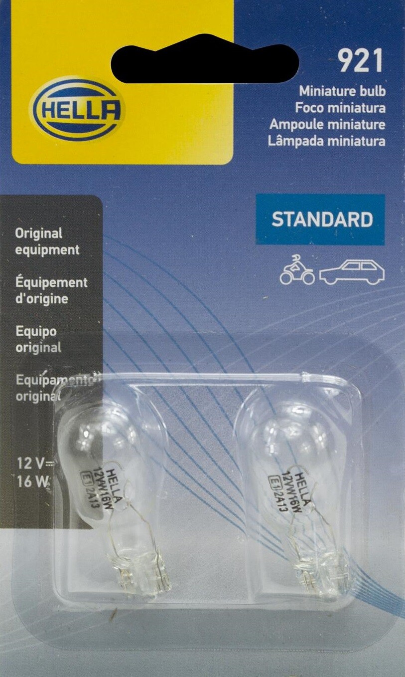 921 HELLA Light Bulb Auto Car Miniature Replacement Lamp 12v T5 Qty 2