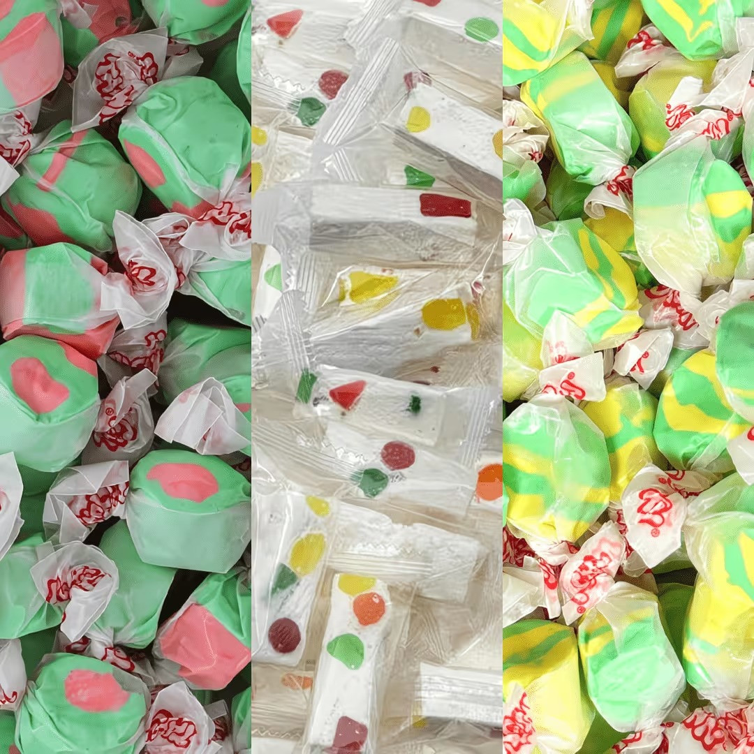 Salt Water Taffy & Nougat Candy Mix – Watermelon, Pineapple & Creamy Nougat Mix!