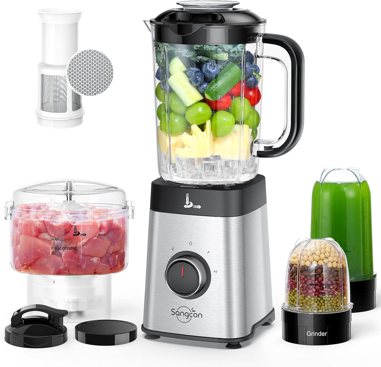 Blenders and Food Processor Combo for Kitchen, 5 in 1 Blender