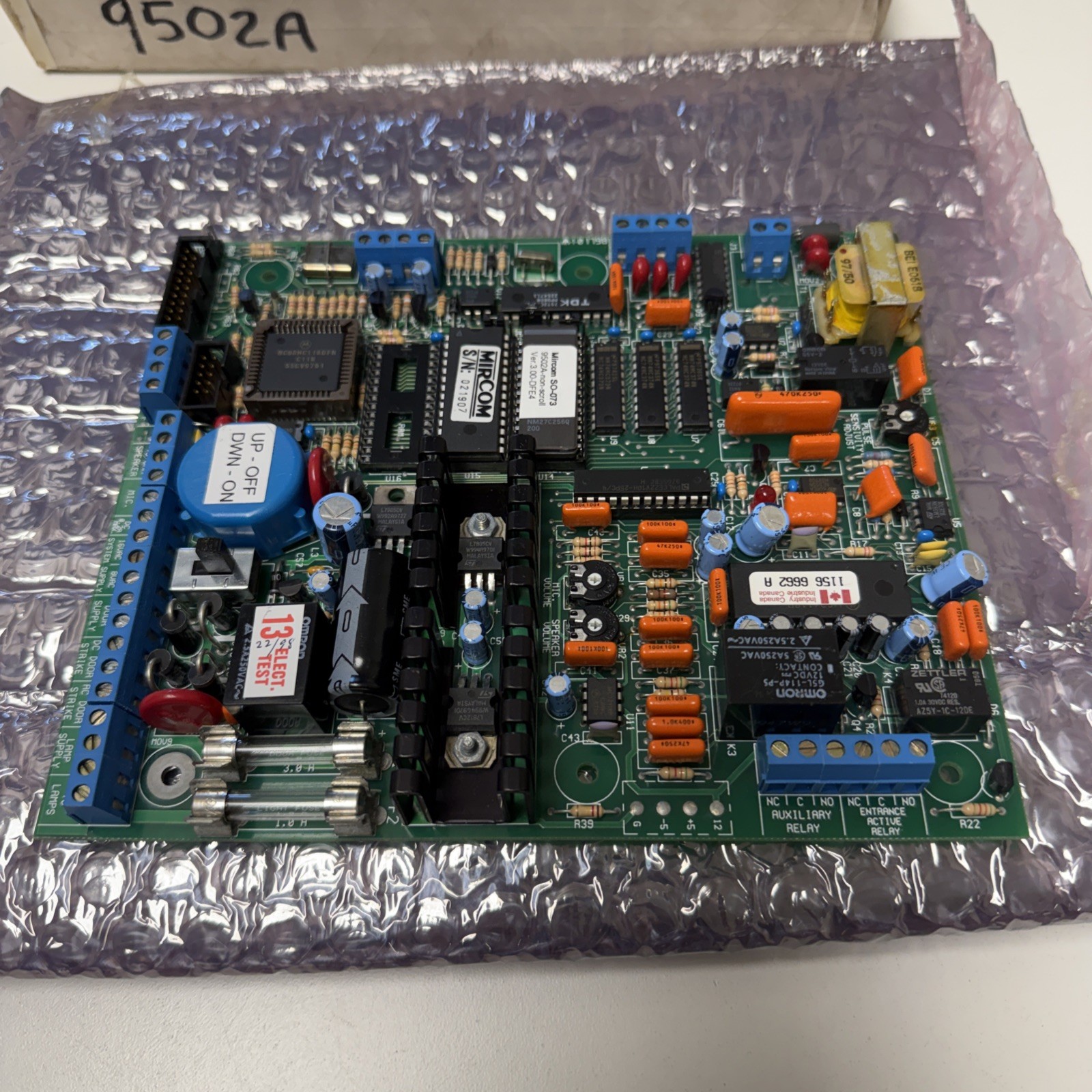 Mircom 9502A is a controller unit Mirtel 9500 Slave access control