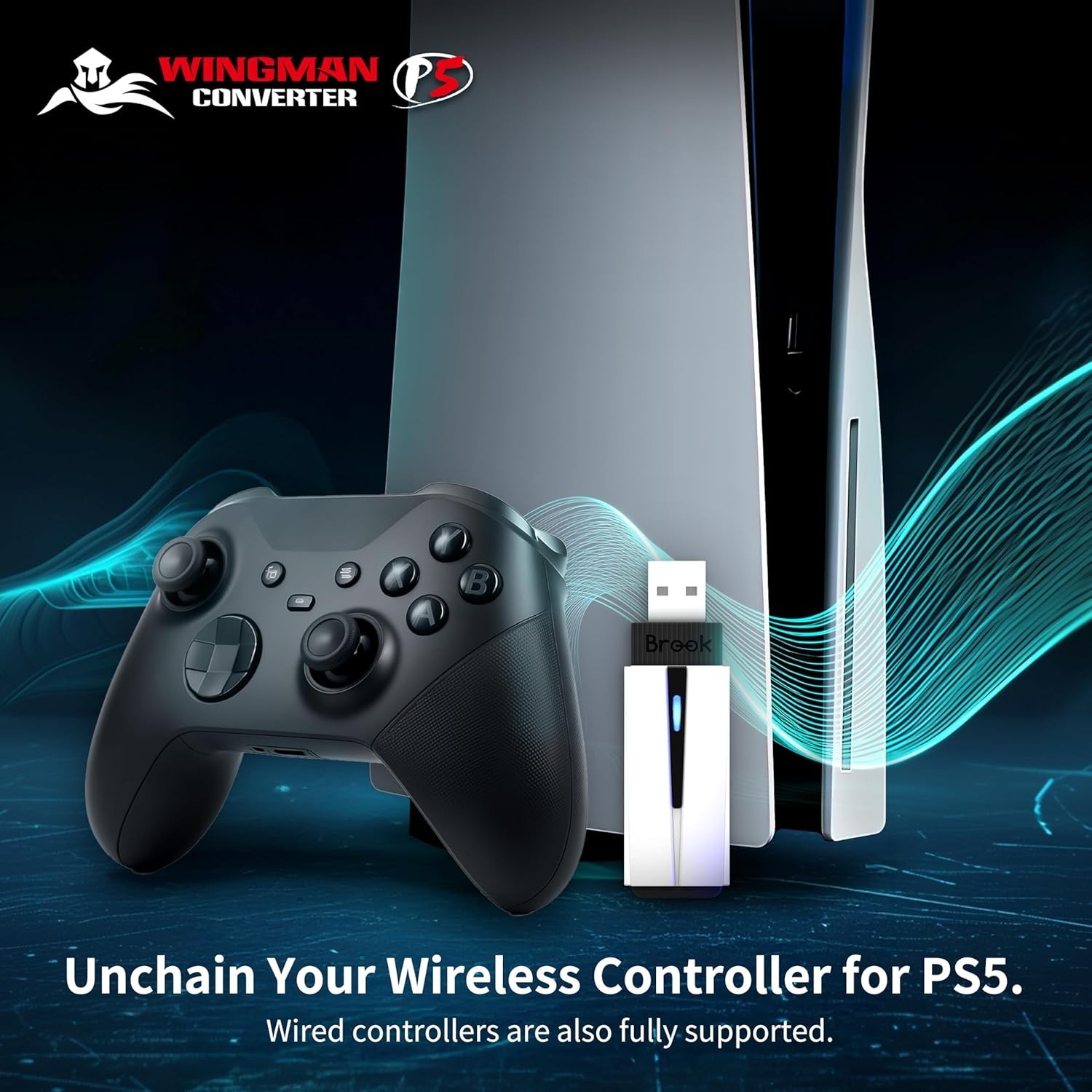 Brook Gaming Wingman P5 -P5 P4 PC Controller Converter Wireless & Wired Ver2026