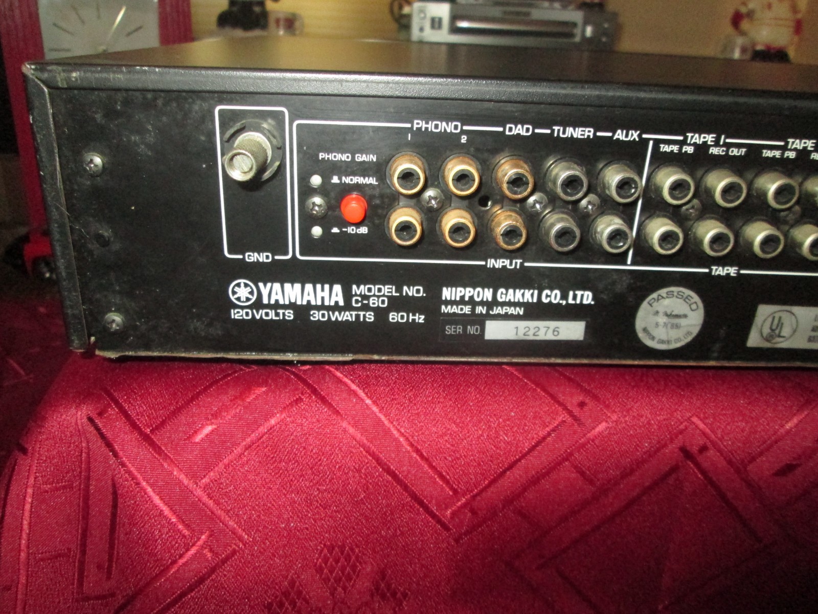 Yamaha Natural Stereo Control Amplifier MODEL C-60 Pre-Amp