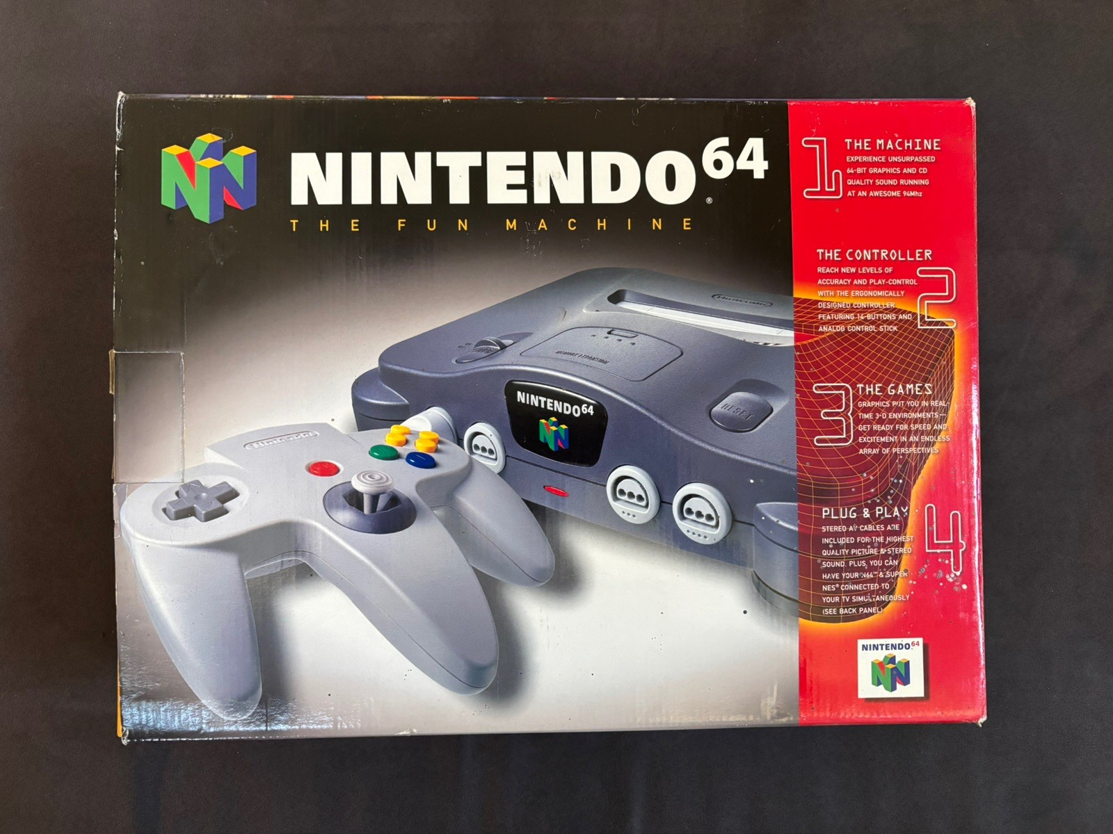 Nintendo 64 N64 Launch System Console CIB Complete In Box Excellent Near Perfect