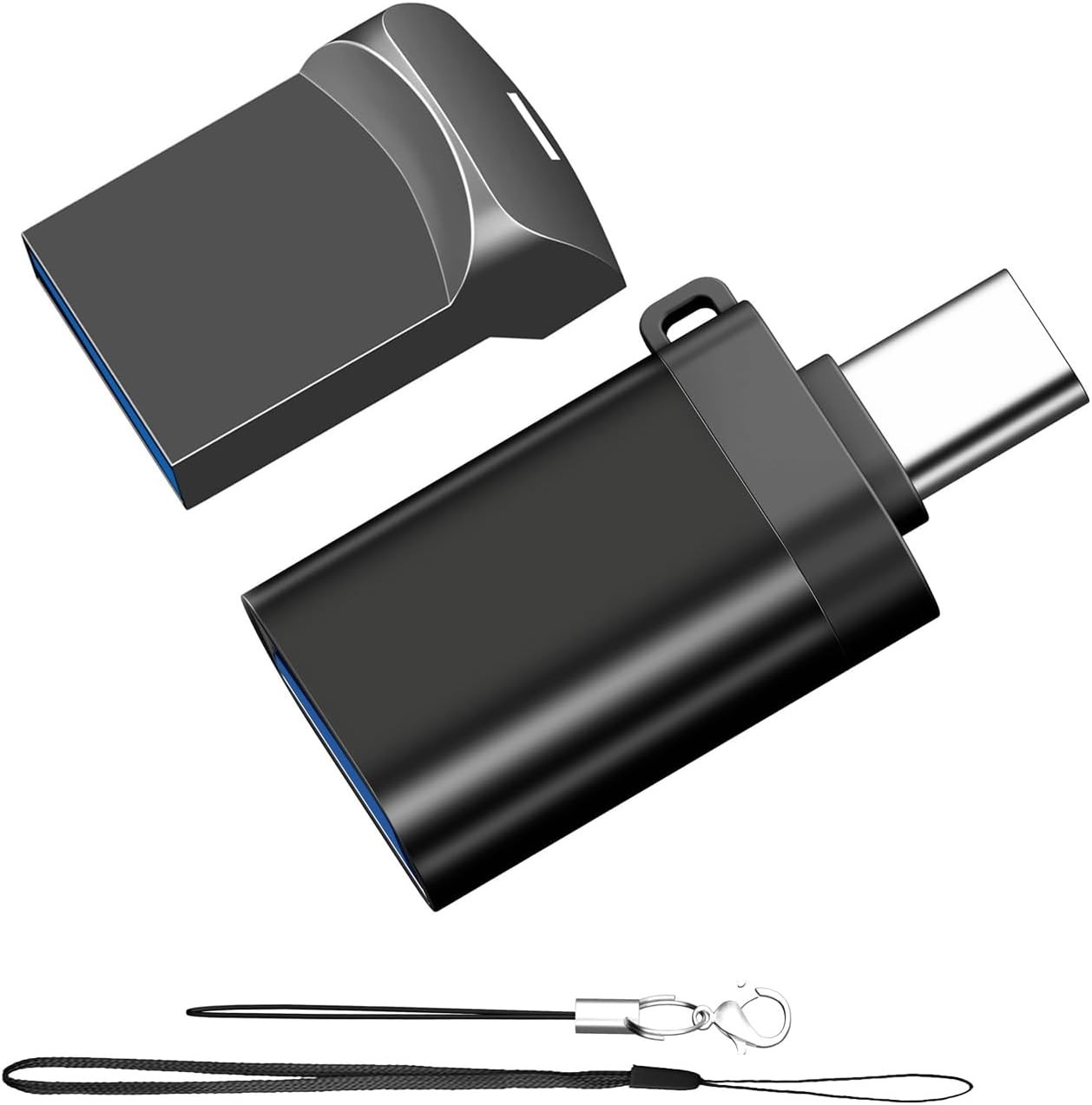 32GB USB 3.0 Flash Drive with USB-C Adapter - Compact & Portable Solution