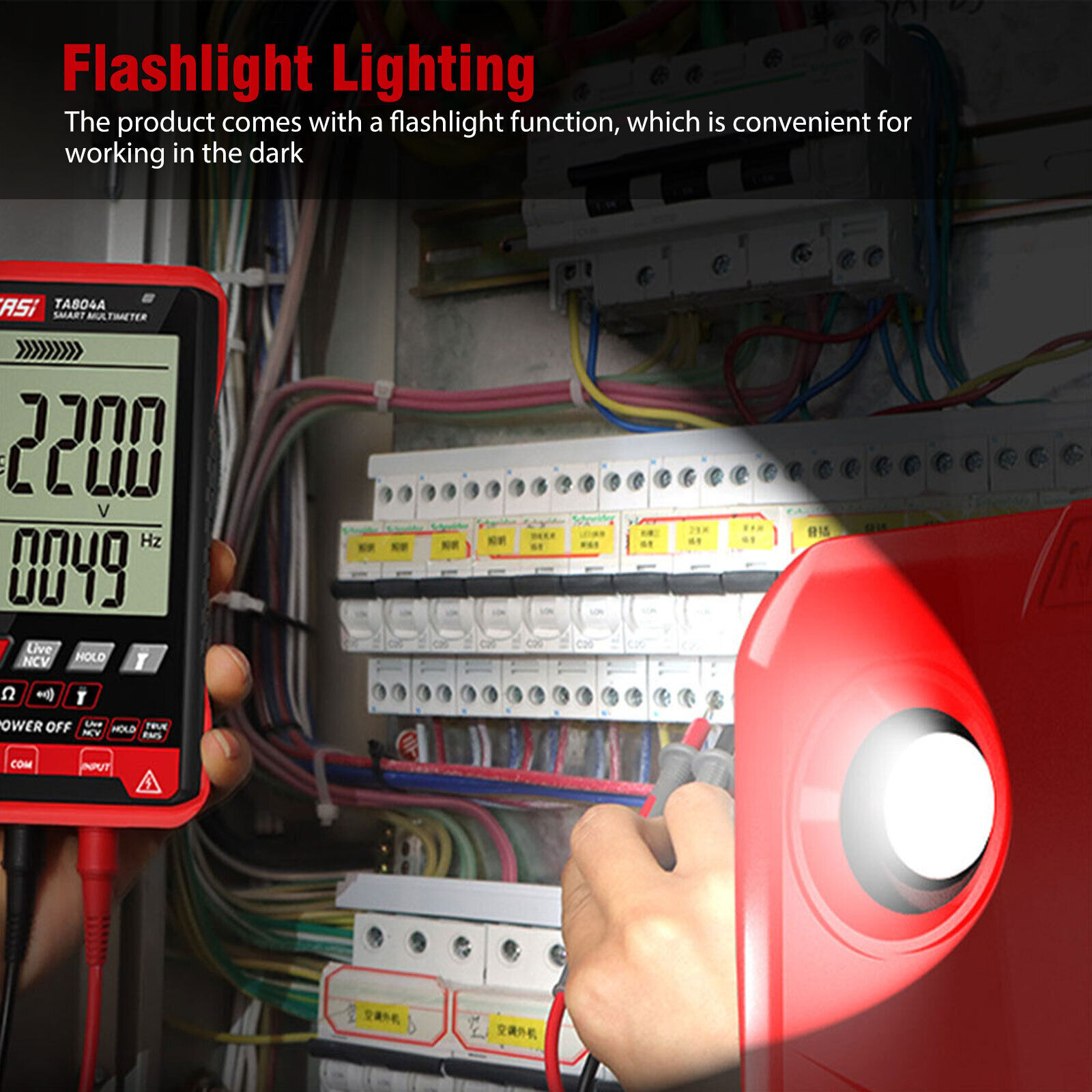Multimeter Ohmmeter Voltmeter Digital Display Auto Range Test Volt Tester AC DC