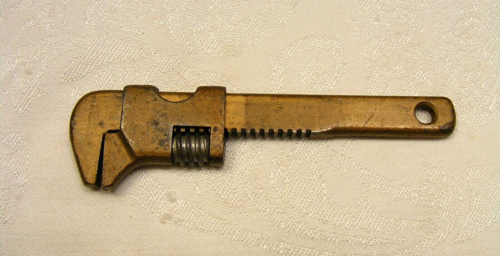 Vintage Herbrand Co. Brass Toned Bicycle Wrench 8-a