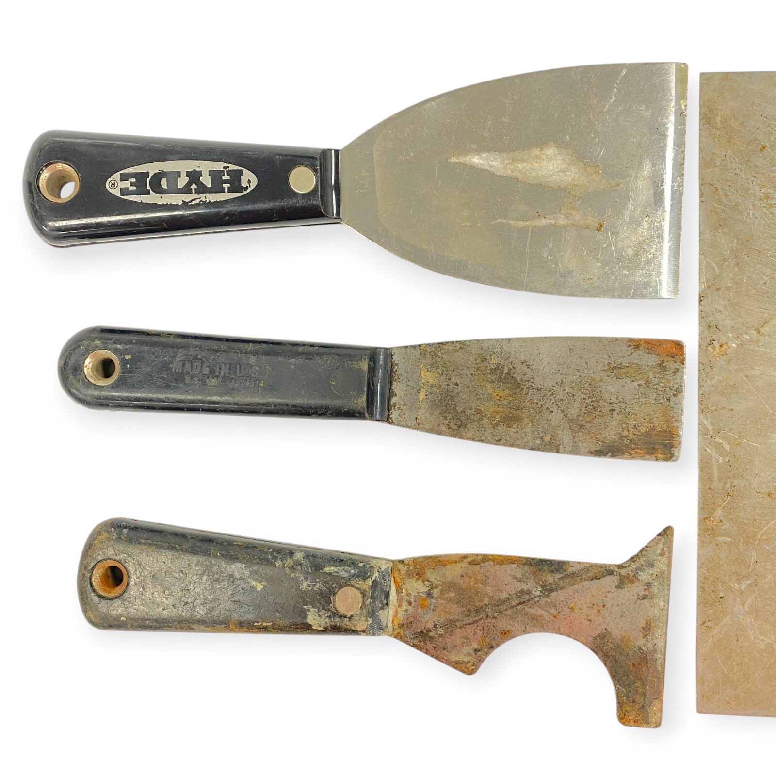 Hyde and Unbranded Wide, Mixed Putty Knife Set, 4 Pcs