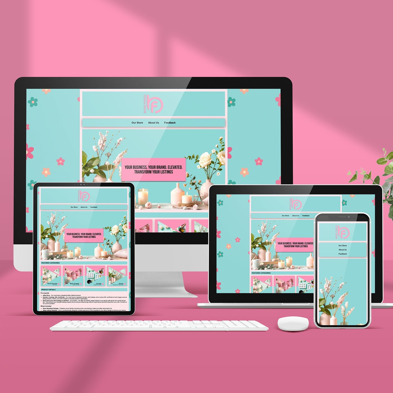 eBay Store Branding for Bath & Body / Home Fragrance Sellers | One-Time Purchase