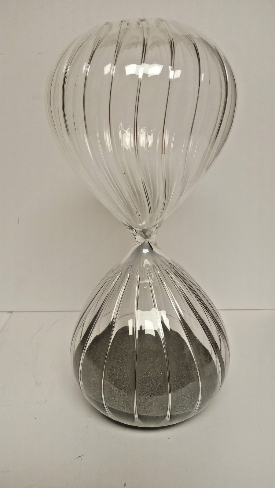 hourglass Hand Blown Large Swirl Glass Sand Hourglass 30 MIN Timer 10 inch tall