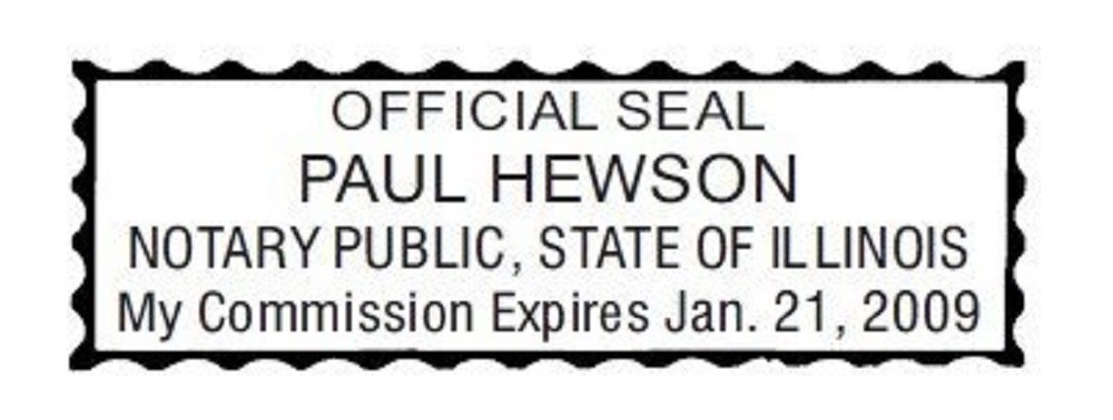 State of Illinois l Rectangle Self-Inking Notary Public Stamp - Illinois