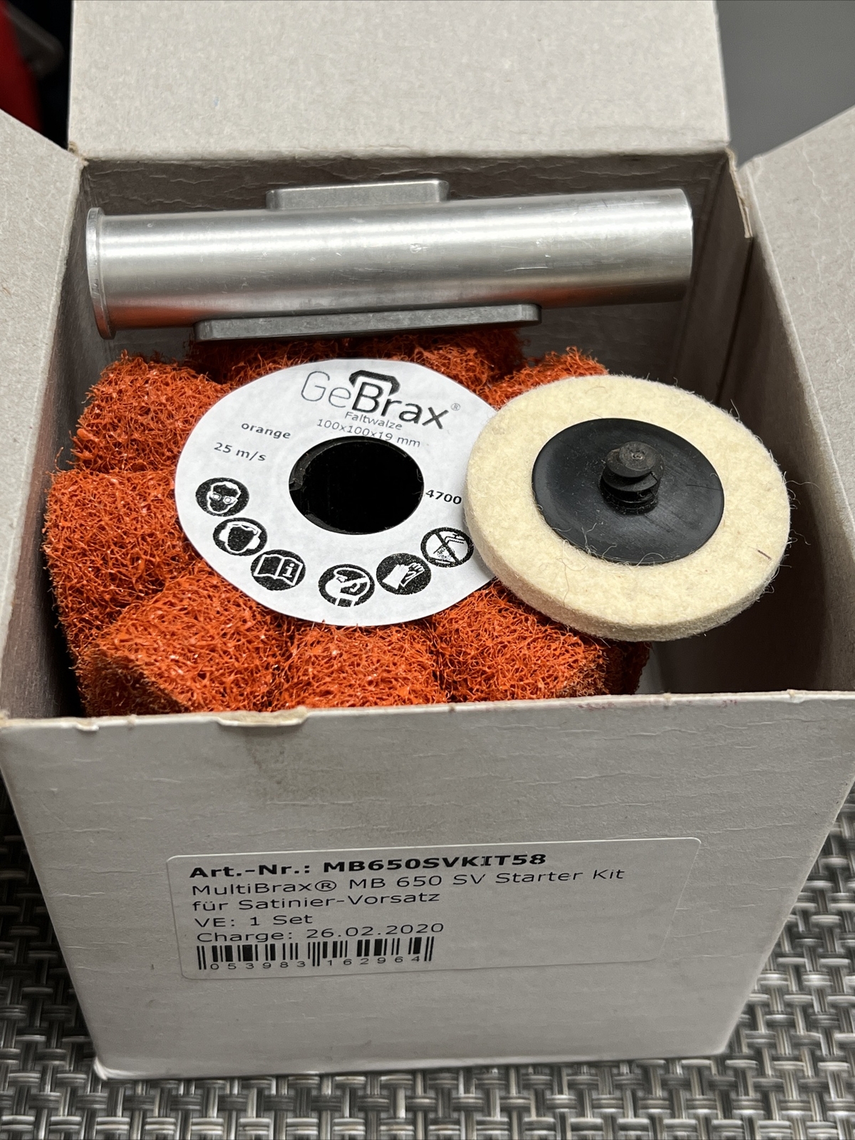 MultiBrax® MB 650 SV Starter Kit (Orange) for Angle Grinder 5/8”-11 (Germany)