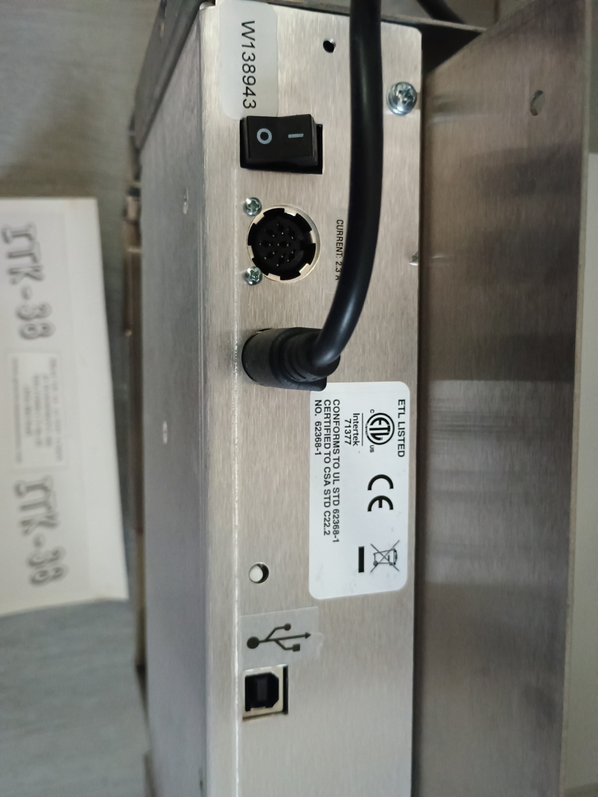 Practical Automation ITK-38-LC Part C15-1158-1 Thermal Printer UNTESTED