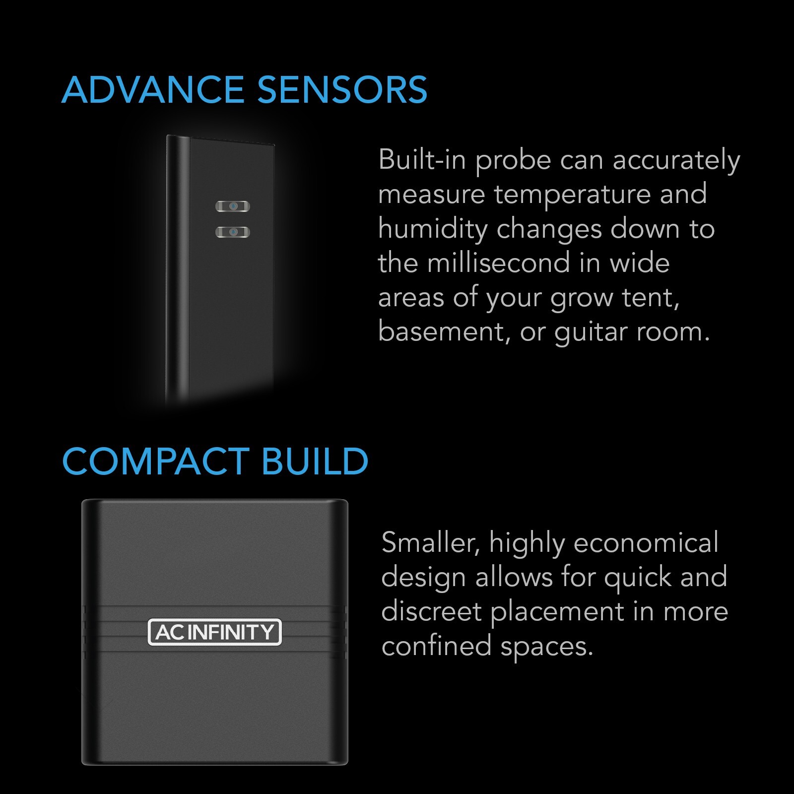 CLOUDCOM A2, Digital Mini Thermostat with Integrated Sensor Probe, Bluetooth App