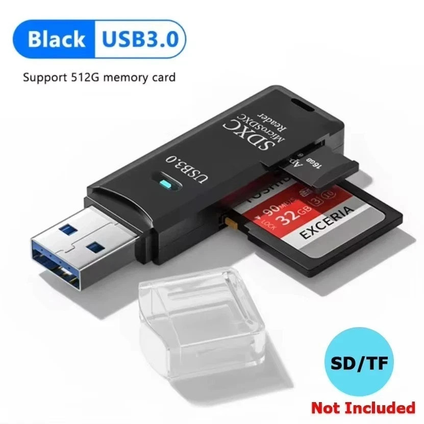 USB 2.0/3.0 Micro SD SDHC TF Card Reader Memory Adapter for PC Laptop Camera