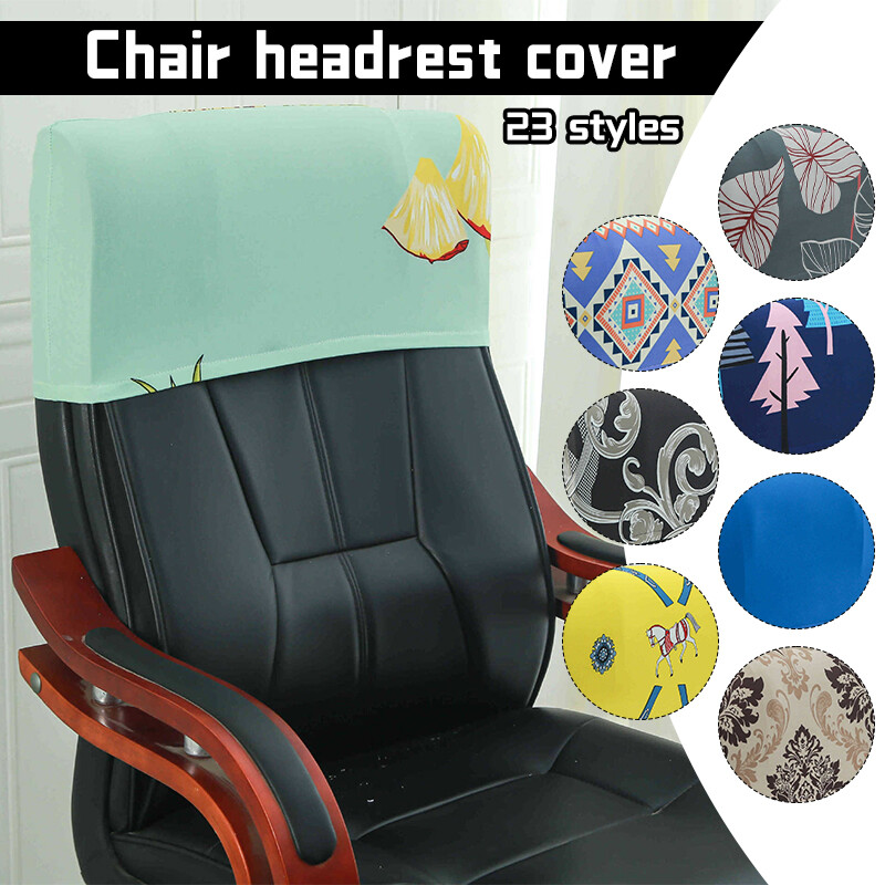 Household Swivel Chair Headrest Cover Elastic Office  Chair Cover Headrest Cover