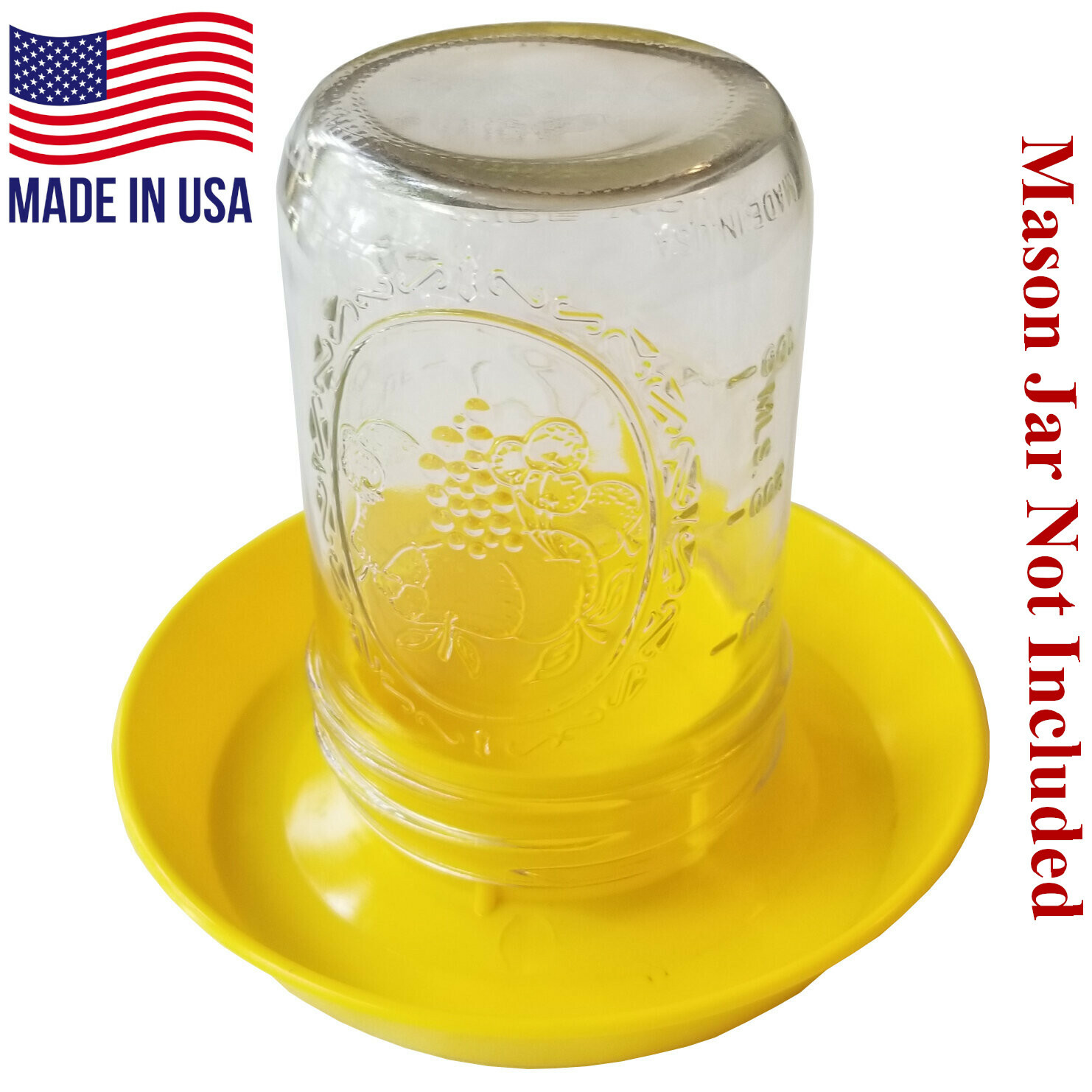 Pinnon Hatch Farms Yellow Chick Waterer (2 Pack) - Mason Jar NOT Included