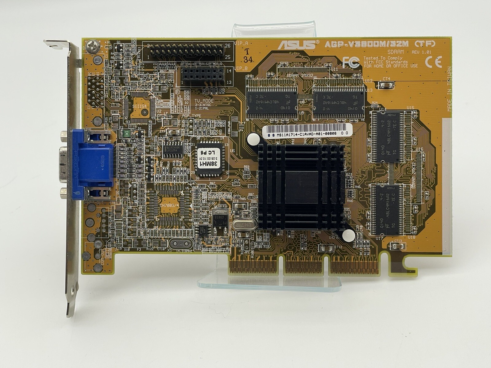 VINTAGE ASUS NVIDIA TNT2 32MB VGA Video Card AGP-V3800M/32M