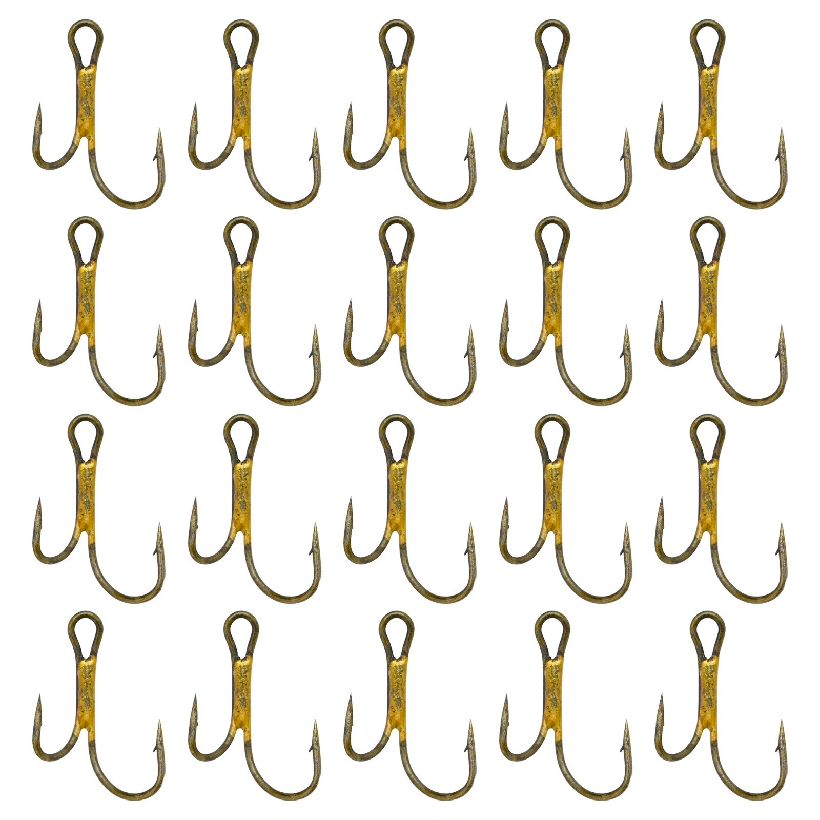 Double Fishing Hook for Catching Zander Fish Pack of 20 Golden Barbed Hook
