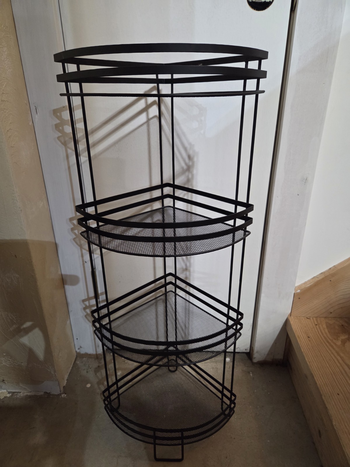 Corner 4-Shelf Wire Unit 32x13 Black