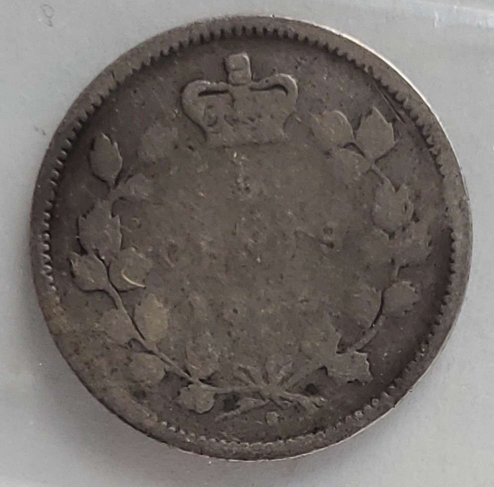1875H SD - CANADA SILVER FIVE 5 CENTS - G4