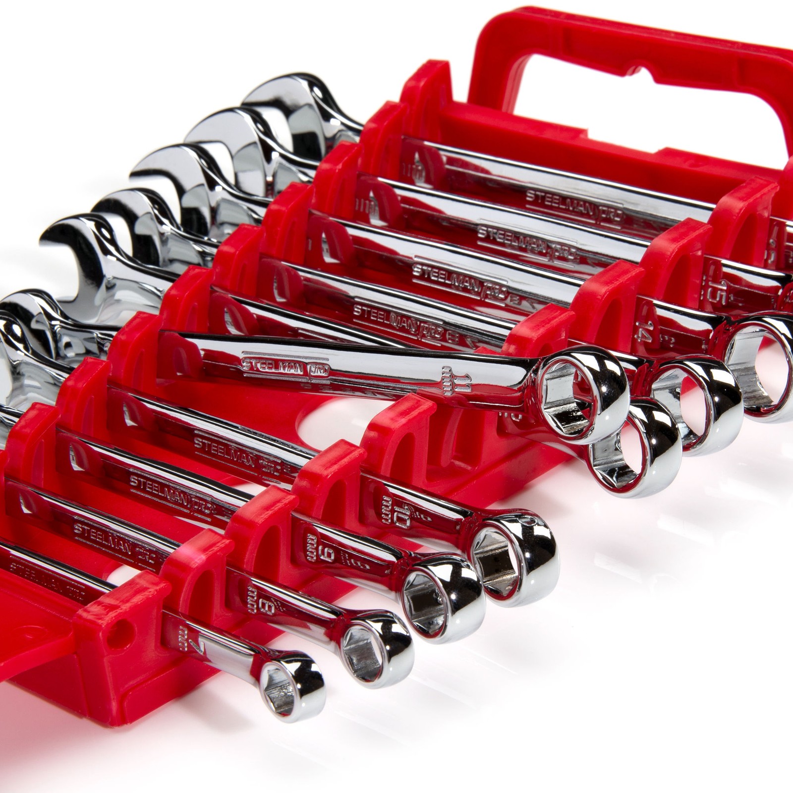 Steelman 10 Tool Wrench Holder, Red 55319
