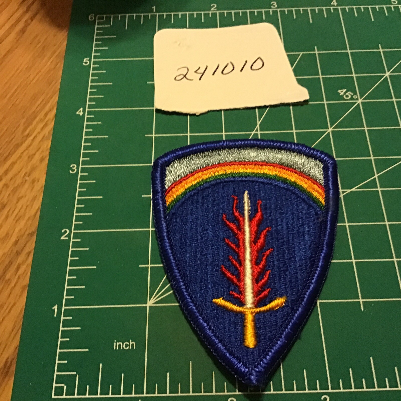 US Army Forces In Europe SHAEF Patch Flaming Sword USAEUR Variation