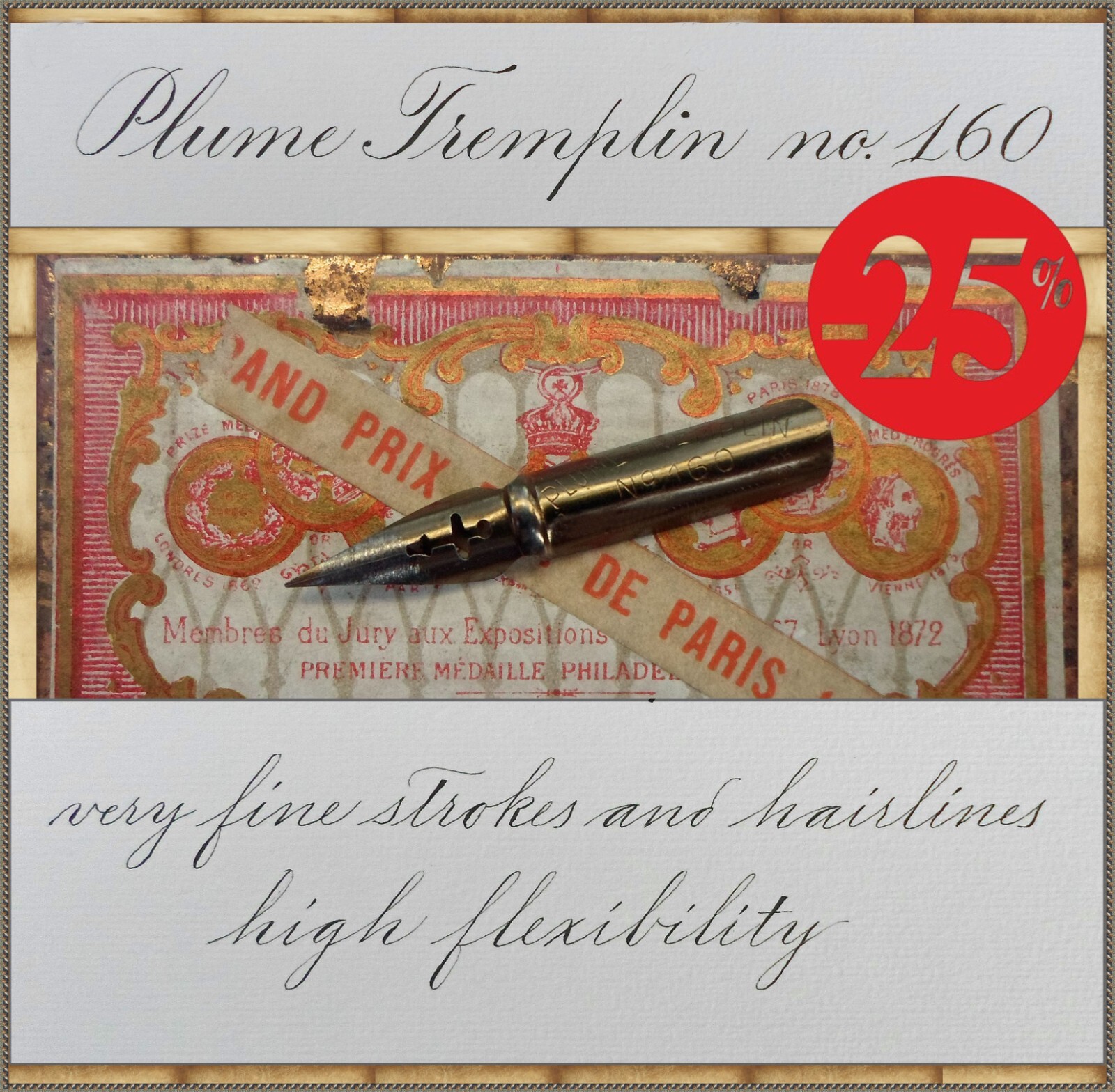 25 % OFF!   12 vintage Blanzy France no.160 "Tremplin" nibs