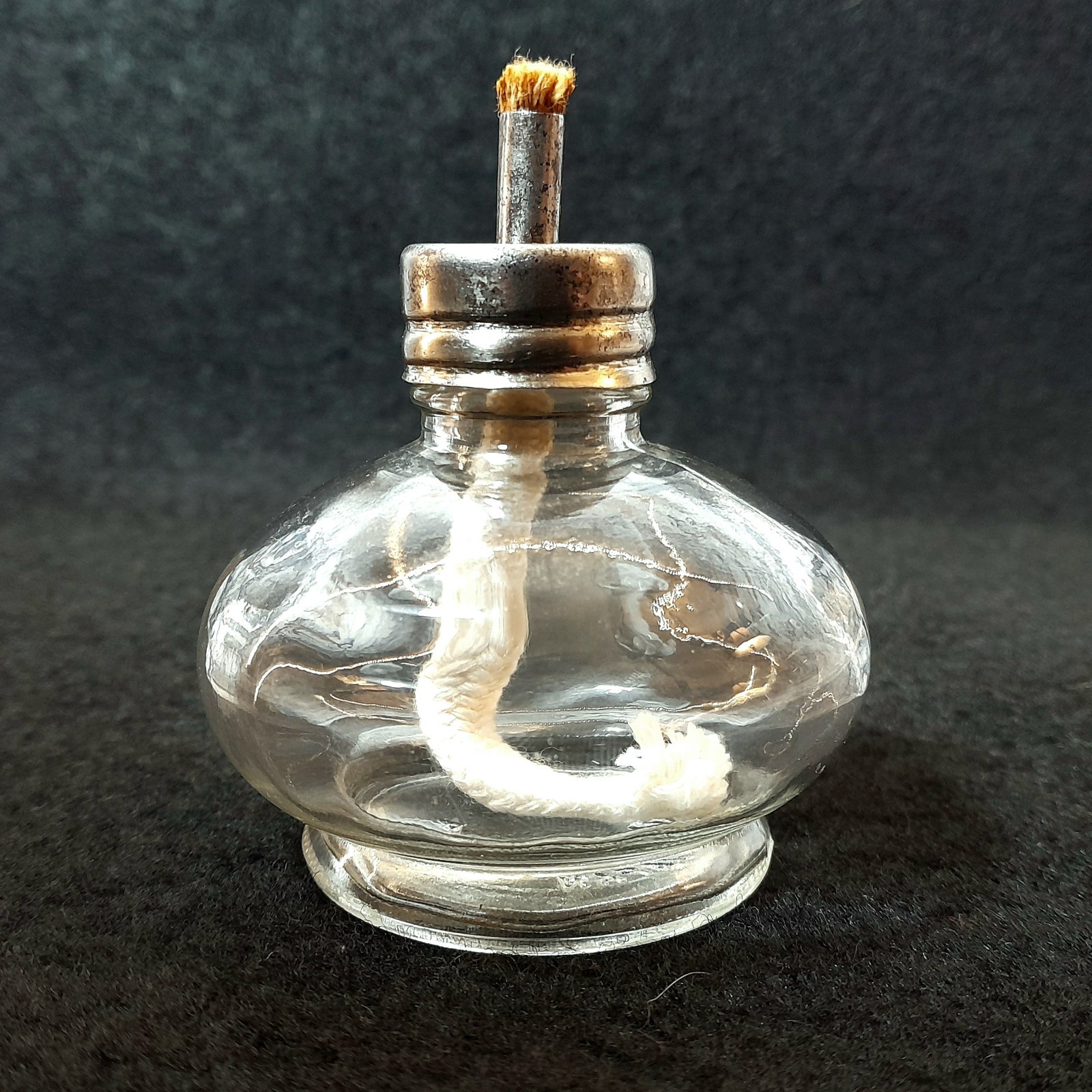 Excellent Vintage Spirit Late 70s Chemistry Alcohol Lamp 3.5" H, 2.75" D.