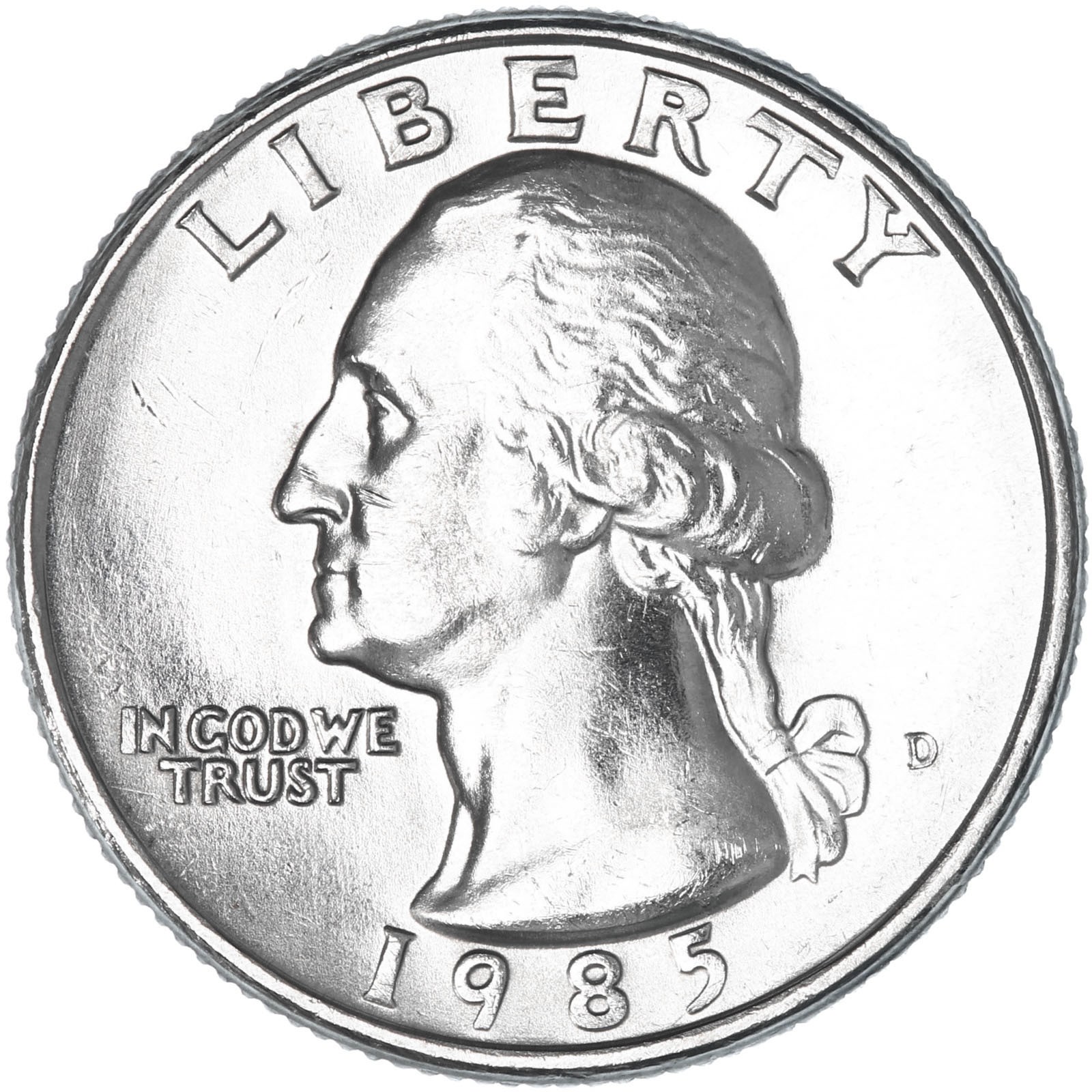 1985 D Washington Quarter BU US Coin