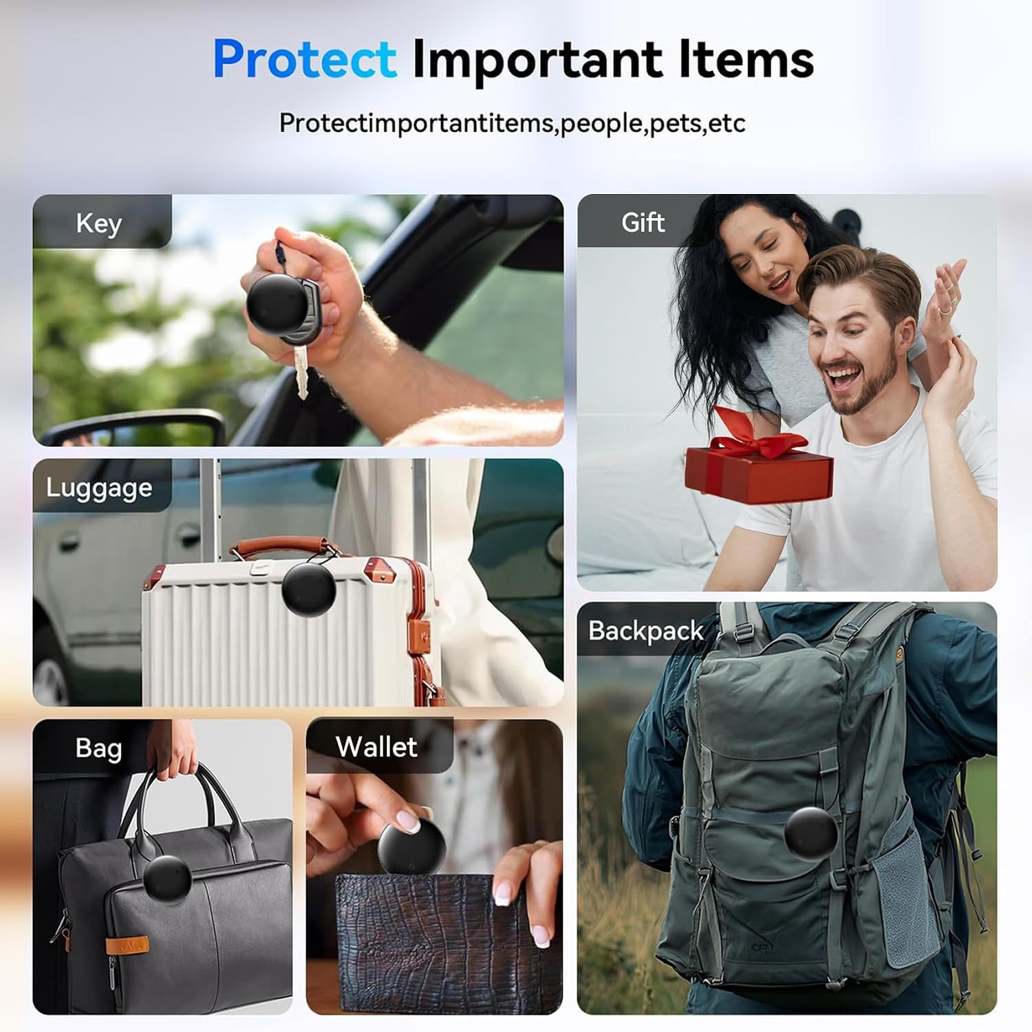 Air Tracker Tags for Android or Ios, Dual System Air Smart Tags-4 Pack, Compatib