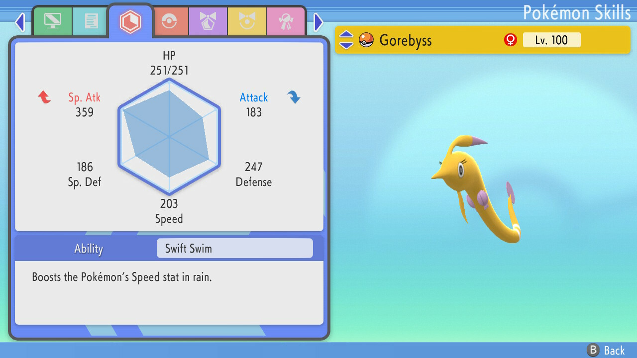 Shiny Gorebyss 6IVs Pokemon BDSP