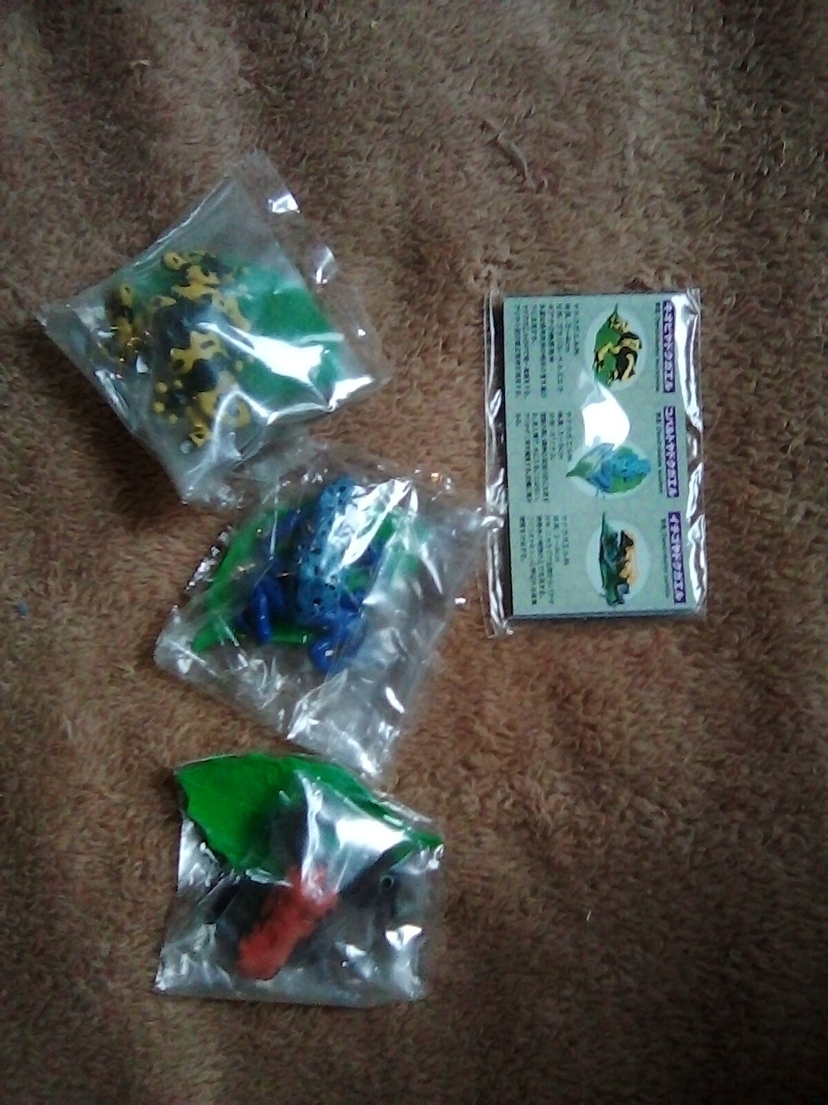 Epoch poisonous animal figure set Japan poison dart frog set of 3 not Kaiyodo