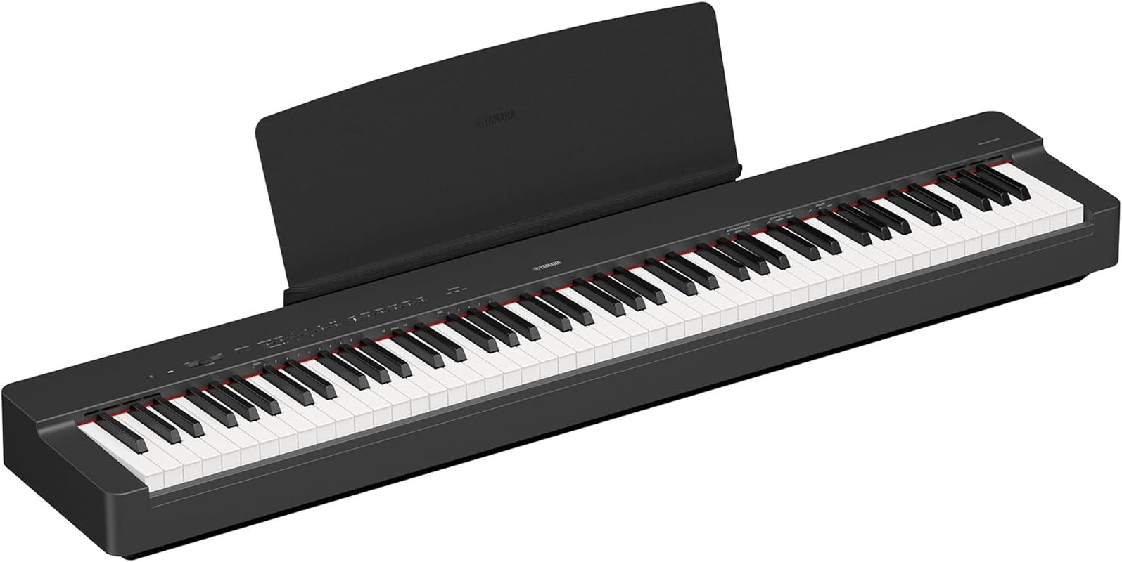 P225B 88-Key Weighted Digital Piano with Power Supply & Sustain Pedal - Black