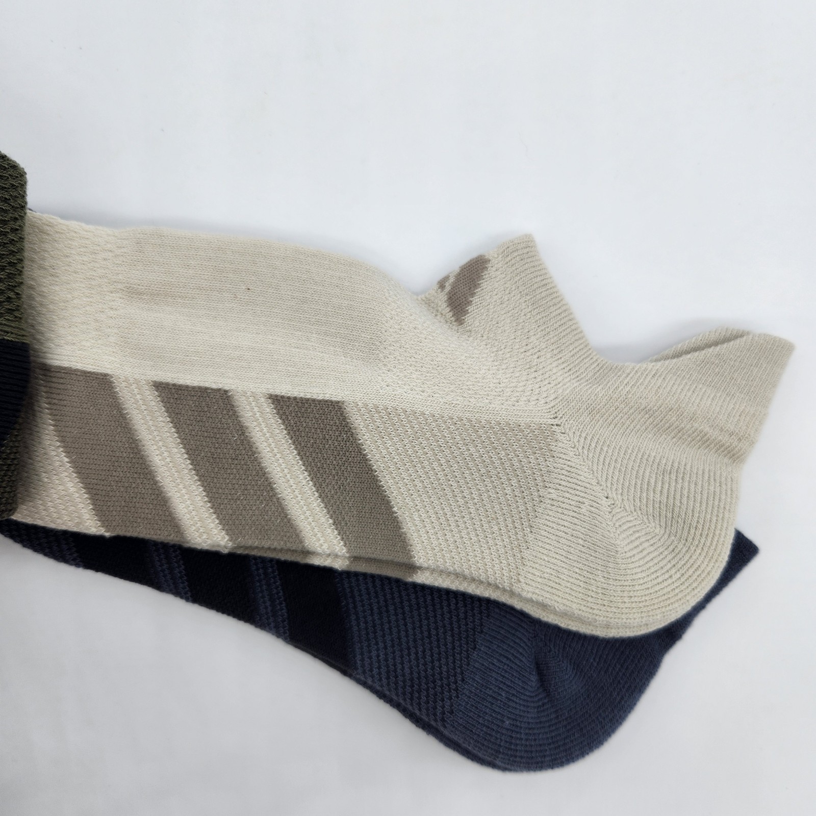3 Pair Adidas All Day Training No Show Socks, Mens Shoe Size 8-12