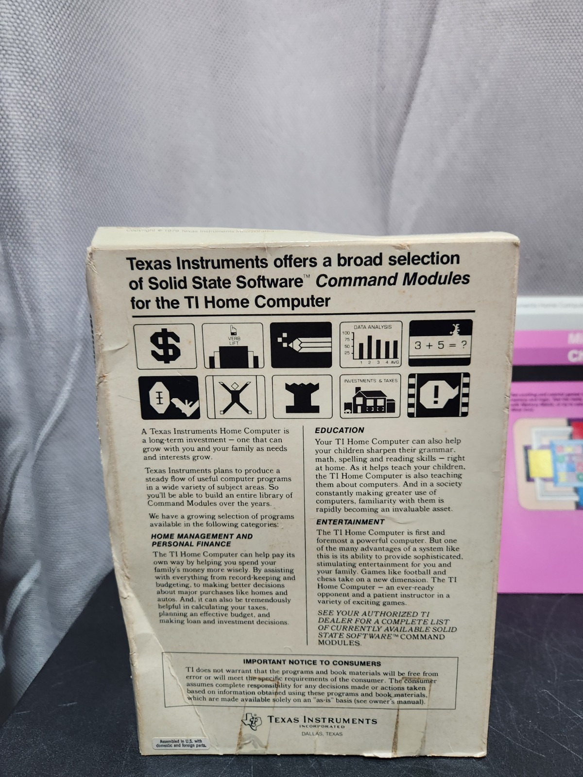 Texas Instruments home computer PC Mind Challengers applications software RARE