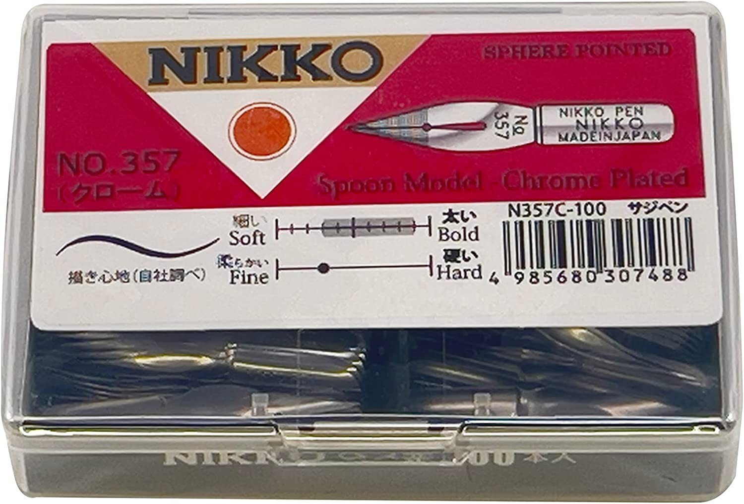 Nikko nib N-Sadichrome 100 pieces (10 pieces service) N357C-100：From Japan