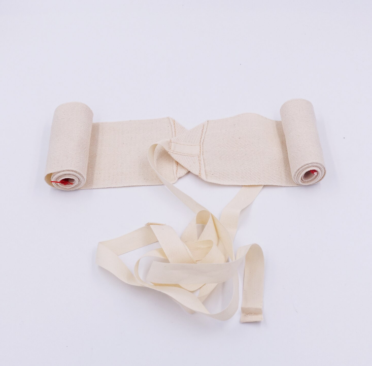 1 Pair Cotton Beige Bandage Breathable Wrist Wrap Compression Strap Support Gym