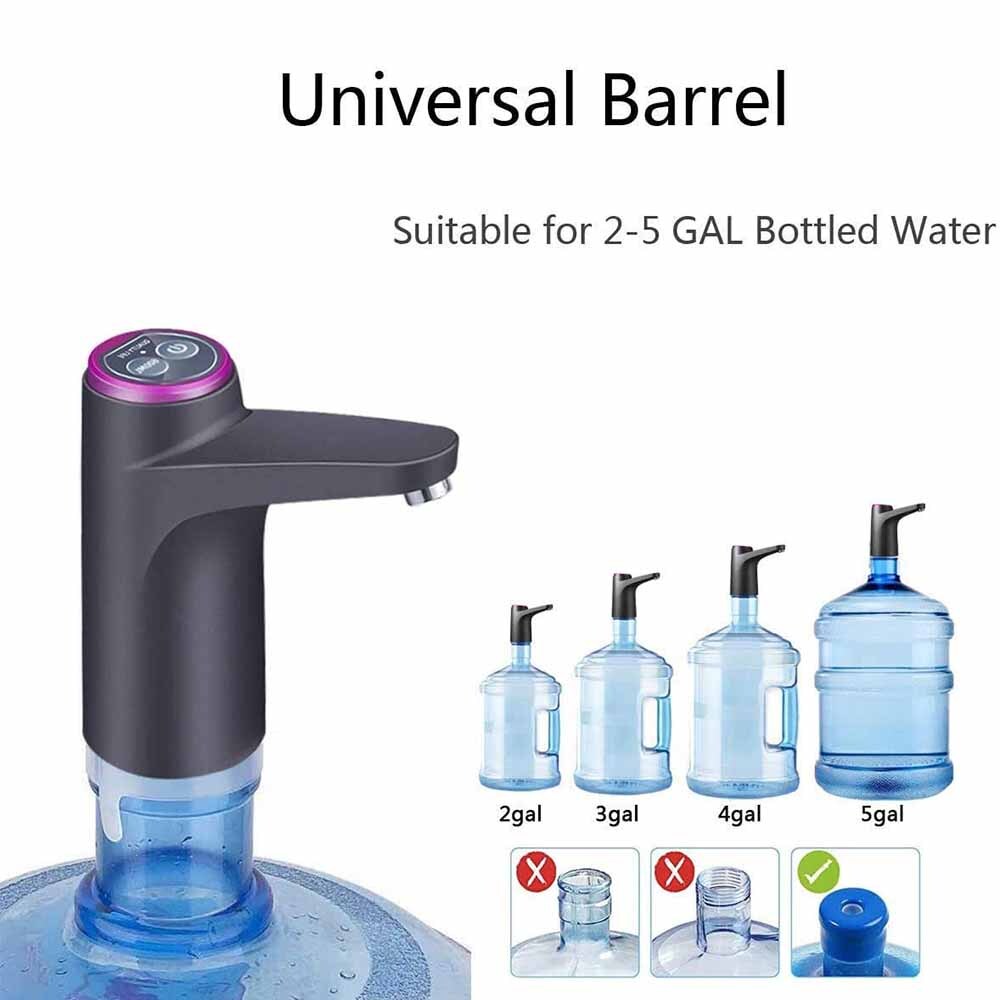 Water Bottle Switch Pump Electric Automatic Universal Jug Dispenser 5 Gallon USB