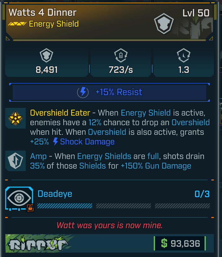 Borderlands 4 OP⭐ WATTS 4 DINNER ⭐150% AMP SHIELD⭐ PC/XBOX/PS4/PS