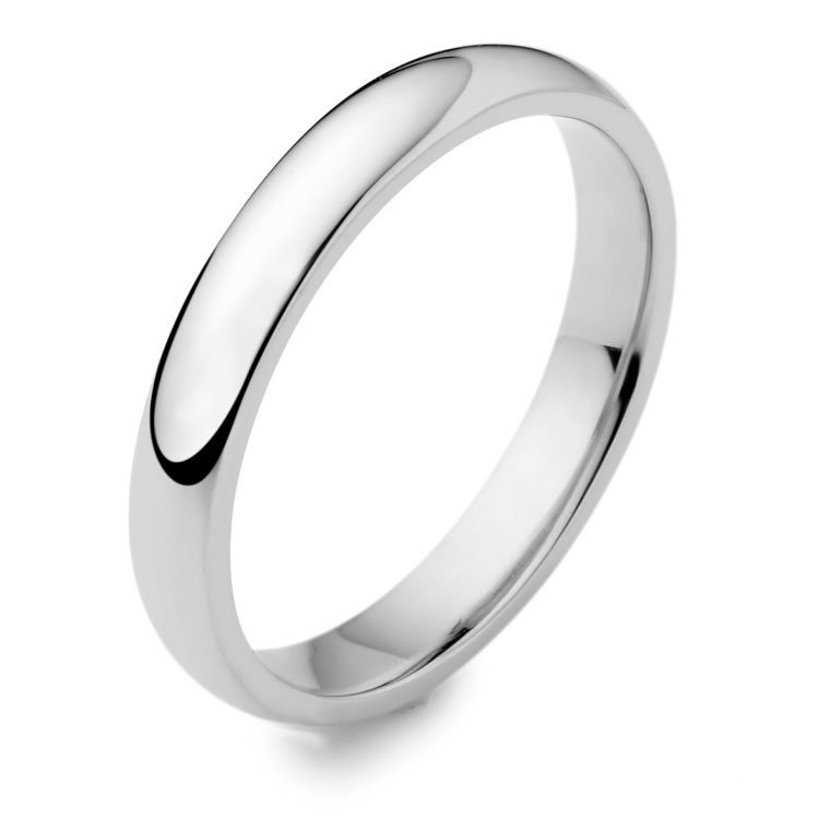 925 Sterling Silver Womens Mens 4mm D Shape Wedding Band Ring  All Sizes