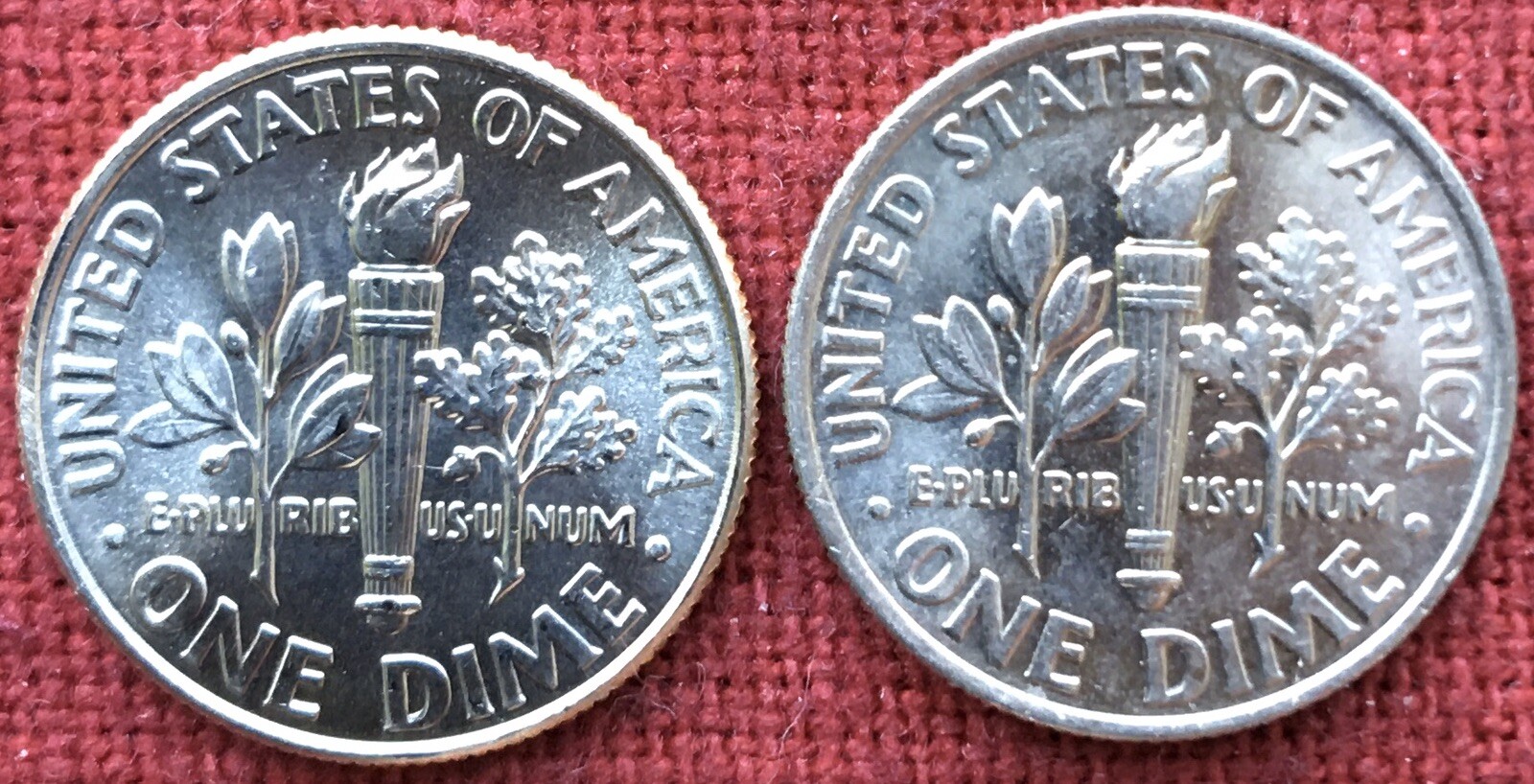 2011 P & D ROOSEVELT DIME UNCIRCULATED 2 COINS FROM OBW