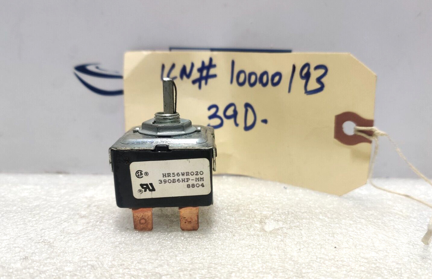 Carrier HR56WR020 Rotary Switch 39066HP-MM 38A 120-240V 1 HP 120V 2HP 240V A.C.